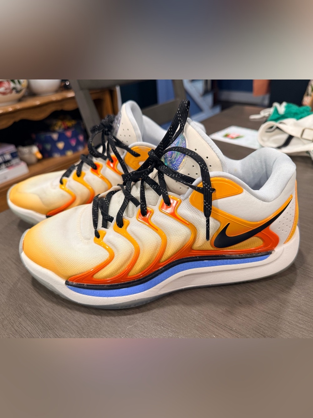 Nike KD 17 Sunrise Basketball Sneakers Orange Yellow Men’s 8.5 FJ9487-100